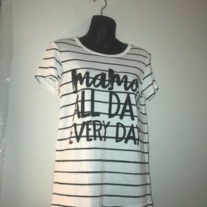 Black white medium alternative earth mama shirt